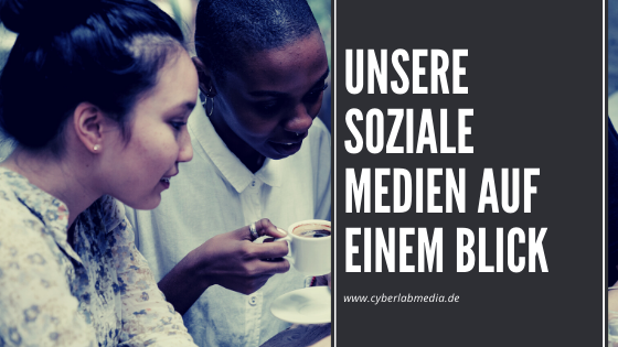 Unsere soziale Medien auf einem blick